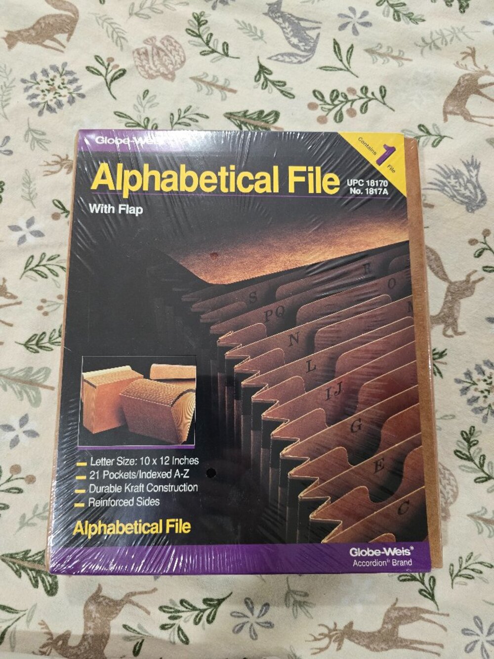 New Unopened Alphabetical File Letter Size 21 Pocket Indexed A-Z Accordion Style